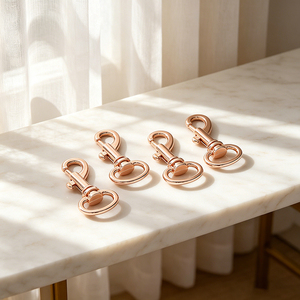 Mosquetón Giratorio Chapado en Oro Rosa de Primera Calidad, Aleación de Zinc Antideslustre, Gancho para Llavero, para Bolsos y Fabricación de Joyas, Clip Duradero - Product Image 4