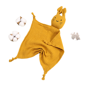 Trẻ sơ sinh Comforter với dễ thương Bunny mô hình động vật mềm Muslin bông trẻ sơ sinh Thỏ đồ chơi dệt vải gối-mô hình Swaddle chăn - Product Image 1
