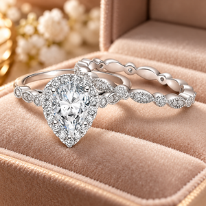 Set di Anelli a Goccia Marquise per Donne, Accessori Classici per Uso Quotidiano - Product Image 4