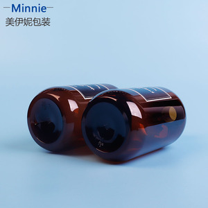 Flacon de shampoing pour animaux de compagnie Minnie 500 ml brun avec pompe pour gel douche, lotion corporelle, produits de soin quotidiens - Product Image 2