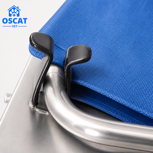 OSCAT 304 Chariot de transport d'urgence pour animaux de compagnie en acier inoxydable avec élévateur pneumatique, équipement vétérinaire pour cliniques et hôpitaux - Product Image 5