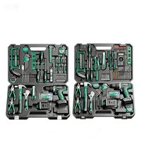 Kit d'outils multifonctionnel pour perceuse domestique avec batterie rechargeable, acier au carbone, garantie 1 an, personnalisable OEM