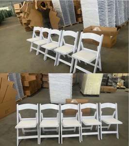 Modern White Gladiatorial Vinyl Padded Resin Wimbledon <b>Chairs</b> for Wedding Parties and Events <b>Folding</b> Design - Product Image 6