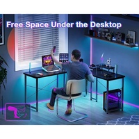 Bureau d'angle nordique grand format en L, convertible, réglable, avec chaise commerciale murale, pour usage domestique et professionnel, bureau d'étude et de jeu, pas cher