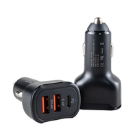 Chargeur de voiture 3 Ports USB type-c PD 18W + 2,4 a, pour téléphone portable, prix de gros d'usine