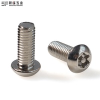Vis de machine à tête cylindrique Torx DIN EN ISO 14583 avec goupille, vis à tête cylindrique à 6 lobes, vis Torx anti-effraction, nickel T25