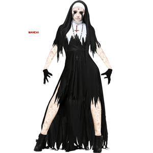 Disfraz de Halloween para Cosplay: Sets de Vampiro, Diablo y Monja, Disfraz de Monja Sacerdote Zombi para Fiesta de Carnaval Europea y Americana para Damas - Product Image 1