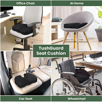 Coussin de siège en mousse à mémoire de forme tissé en U, respirant, orthopédique, pour voiture, soulagement de la douleur au coccyx et soutien des hanches, certifié OEKO-TEX, vente en gros