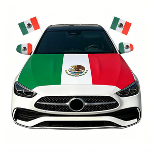 Bandera Mexicana para Capó <span class=keywords><strong>de</strong></span> Coche, Tela <span class=keywords><strong>de</strong></span> Poliéster Elástica para Motor, Bandera para Espejo Retrovisor <span class=keywords><strong>de</strong></span> Ventana - Product Image 1