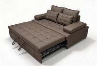 Konvertierbares Schlafsofa Ausziehbarer Liegestuhl Klappbarer Sessel Lederpolsterung für Zuhause Hotel Wohnzimmer