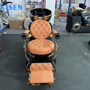 Kisen High-<b>end</b> Quality Hair Washing Salon Adjustable Shampoo Bowl Chair Color Customization Shampoo <b>Bed</b> for Barber Shop - Product Image 4