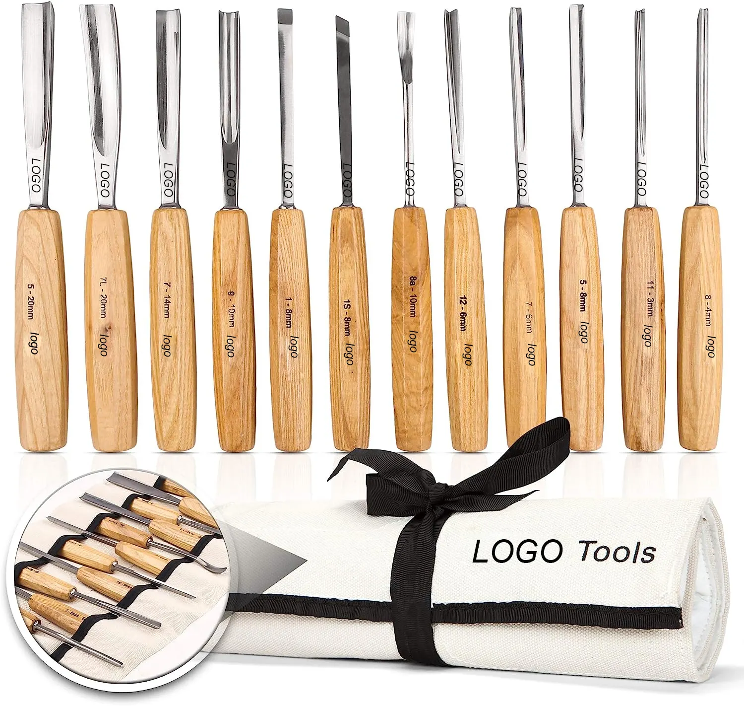 Kit per intaglio del legno principianti professionisti Gouges Set di strumenti per intaglio 12 scalpello per legno