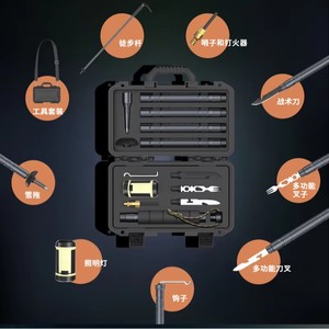 Bâton de randonnée pliable portable Tg02 en alliage d'aluminium 6063, 3 sections, multifonctionnel, pour la randonnée et le camping en plein air, avec lumière - Product Image 3