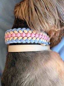 Collier pour <span class=keywords><strong>chien</strong></span> en paracorde <span class=keywords><strong>biothane</strong></span> perlé, bijoux pour animaux de compagnie en or personnalisés, collier tressé bordeaux fait main pour chiens de petite, moyenne et grande taille - Product Image 5