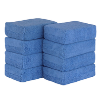 Applicateur de cire en microfibre bloc de tampon de mousse de détail automatique éponge de nettoyage de voiture douce pour le polissage et le polissage
