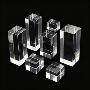 HBL Vente en gros de cubes de verre vierges en cristal K9 poli Cube photo en cristal gravé au laser 3D Presse-papiers - Product Image 2