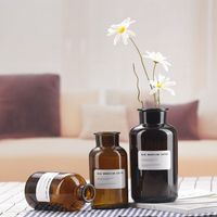Étiquette personnalisée 500 ml 1000 ml décoration de la maison Vase en verre 125 ml 250 ml parfum de roseau flacon diffuseur en verre pour huile aromatique