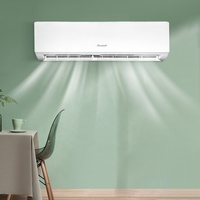 Climatiseur mural design miroir blanc haut de gamme 9000-24000 BTU R32 R410a Inverter AC Refroidissement rapide pour maison moderne