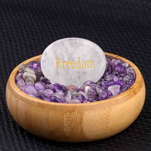 Aimant de réfrigérateur et diffuseur d'arômes pour voiture, en cristal blanc gravé, avec <span class=keywords><strong>pierre</strong></span> de palmier sculptée anti-stress, thème Noël 2026 - Product Image 2