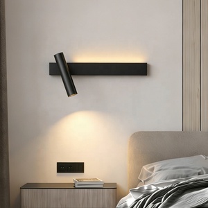 Lampe murale LED en cuivre de style <span class=keywords><strong>italien</strong></span>, luxe léger, pour chambre d'hôtel, lecture au chevet, ambiance, avec projecteur orientable - Product Image 5