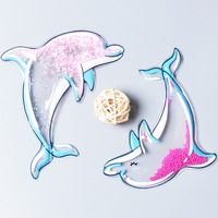 Vente flash : Patchs en PVC transparents 3D en relief pour aquarium, remplis de paillettes colorées, patchs rembourrés pour vêtements