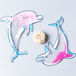 Hot bán 3D rõ ràng trong suốt nổi bể cá PVC các bản vá lỗi đầy màu sắc sequin nhồi vá cho quần áo - Product Image 6