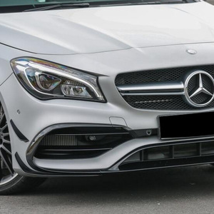 Amp-Z Front Lip Kit For Mercedes-Benz CLA-Class C117 2016-2019 Piano Black PP Material - Product Image 2