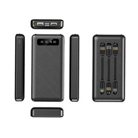 Lampe de poche Ultra-mince portable, 10000mAh, avec LED, chargeur portable, en métal détachable, troisième ligne, power bank