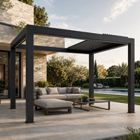 Pergola de luxe en aluminium pour l'extérieur, toit rétractable motorisé, imperméable, auvent pour villa, jardin, patio