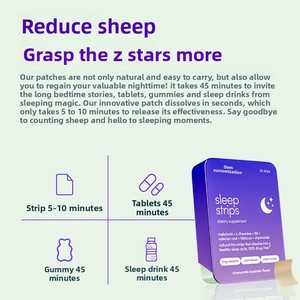 Tk danh sách nóng phổ biến xuyên biên giới chăm sóc sức khỏe cung cấp Melatonin bằng miệng vá ngủ uống hòa tan phim máy tính bảng aminobutyric axit Flash - Product Image 6