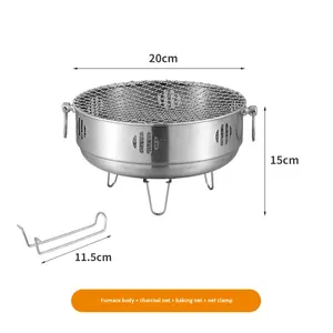 เตาสแตนเลสสำหรับต้มชา ใช้แก๊สโพรเพนหรือถ่าน ใช้ได้ทั้งภายนอกและภายในบ้าน ใช้เป็นเตาไฟและเตาบาร์บีคิวในสวน - Product Image 5