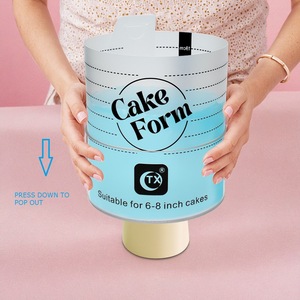 Moldes Redondos Creativos para Hornear, Molde para Pastel <span class=keywords><strong>de</strong></span> Mousse y Queso, Herramienta para Dar Forma con Superficie Esmerilada - Product Image 6