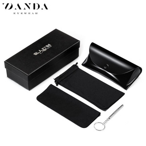 Ensemble d'étuis à lunettes Vanda, boîte en cuir, étui en EVA avec chiffon de nettoyage et porte-clés pour le rangement des lunettes - Product Image 1