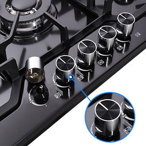 Cocina <span class=keywords><strong>de</strong></span> Sobremesa/Empotrable <span class=keywords><strong>de</strong></span> <span class=keywords><strong>Bajo</strong></span> Precio con 3 Quemadores, 1 Eléctrico, Vitrocerámica Templada, Cocina <span class=keywords><strong>de</strong></span> Gas y Eléctrica - Product Image 3