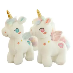 40cm dễ thương Pegasus Pony Nhồi Bông đồ chơi trang trí nội thất món quà sinh nhật thiên thần kỳ lân đồ chơi sang trọng