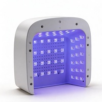 Lampe à ongles UV LED 72W à double zone avec capteur, support de téléphone portable, double longueur d'onde, portable, à brancher, pour usage domestique et en salon – Nouveau design