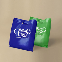 Boutique de vêtements réutilisables et écologiques emballage de sacs en plastique à poignée découpée sac à provisions personnalisé de marque pour supermarché