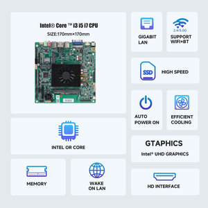 KabyLake Core i3 i5 i7 i5 7200UミニITXマザーボード、1000M RJ45デュアルLAN、4kシンクライアント4k @ 60HzHDディスプレイ用 - Product Image 2