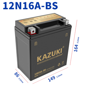 <span class=keywords><strong>Batterie</strong></span> de moto sans entretien au plomb-acide 12N16A-BS 12V 16Ah de haute qualité à <span class=keywords><strong>prix</strong></span> d'usine - Product Image 2