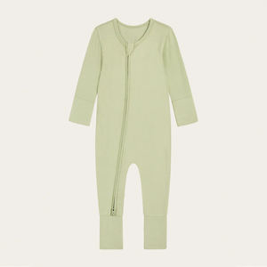 Romper Bayi Ramah Lingkungan dari Serat Bambu Lembut Seperti Mentega dengan Ritsleting Dua Arah, Pakaian Tidur Bayi yang Bernapas dari Viscose Bambu untuk Bayi. - Product Image 1