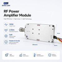 Module amplificateur RF large bande haute puissance 2,4 GHz GaN 100W avec boîtier en aluminium pour module de signal de balayage anti-drone FPV