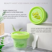 Organik anggur persik merah muda Blueberry kopi es krim gula tubuh Scrub dengan sendok