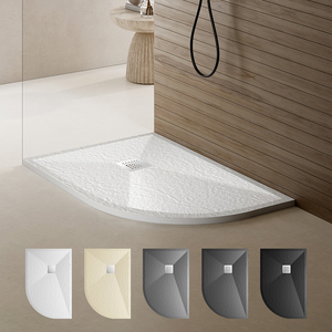 Quadrant italien <span class=keywords><strong>d</strong></span>écalé avec drain Panneaux en pierre artificielle de haute qualité Base de porte de <span class=keywords><strong>douche</strong></span> étanche pour hôtel - Product Image 2