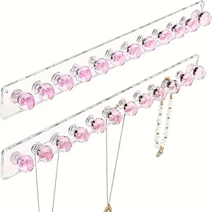 Appendiabiti per collane in acrilico porta collane a <span class=keywords><strong>parete</strong></span> organizzatore di gioielli appesi porta collana, forma ganci - Product Image 4