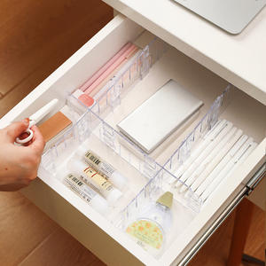 Séparateur de <span class=keywords><strong>tiroir</strong></span> en acrylique transparent, réglable, bricolage <span class=keywords><strong>tiroir</strong></span> chaussettes sous-vêtements organisateur séparateur de commode - Product Image 3