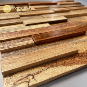 Mosaico de Madera Natural en Forma de Tira, Visión 3D, para Decoración de Paredes de Apartamentos, Vestíbulos, Dormitorios, Caminos Exteriores y Jardines - Product Image 3