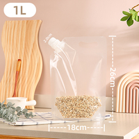 Étanche 5L Stand Up Bec Poche Sac Transparent Boire Liquide Emballage Sacs En Plastique Pour Jus Bière Sauce Savon Détergent