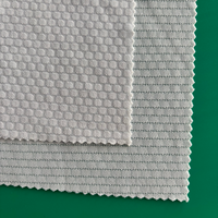 Tissu sportif en maille nid d'abeille respirant et à séchage rapide, 100% polyester blanc, écologique, pour maillot de football pour filles, uniforme de football