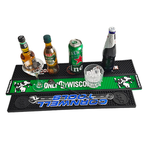 Custom Printed Silicone PVC Bar Runner Rubber Spill Mat Beer Drip Tray Non Slip Pub Rail Mat Service Mat for Bars - Product Image 1