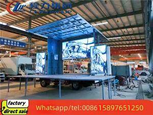 मोबाइल कॉन्सर्ट पोडियम स्टेज बॉक्स ट्रक 4x2 की अगुवाई वाली रोड शो हाइड्रोलिक डंप विज्ञापन स्टेज ट्रक - Product Image 2